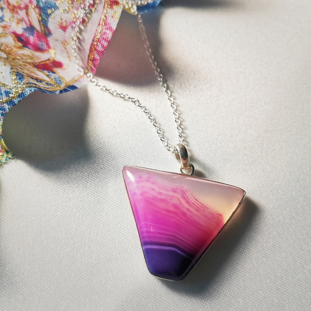 ❣SOLD❣Natural Gemstone Sterling Silver Pendant